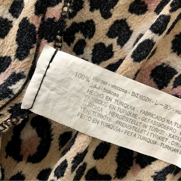 🌼 ASOS Bershka Leopard Print Wrap Front Mini Dress, S - Picture 15 of 15